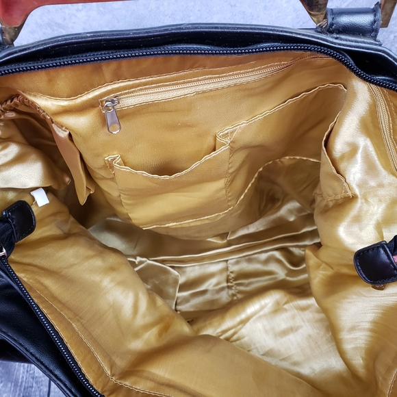 JM New York, Hand Bag, Black Leather. Large sz. Gently used - Picture 5 of 6
